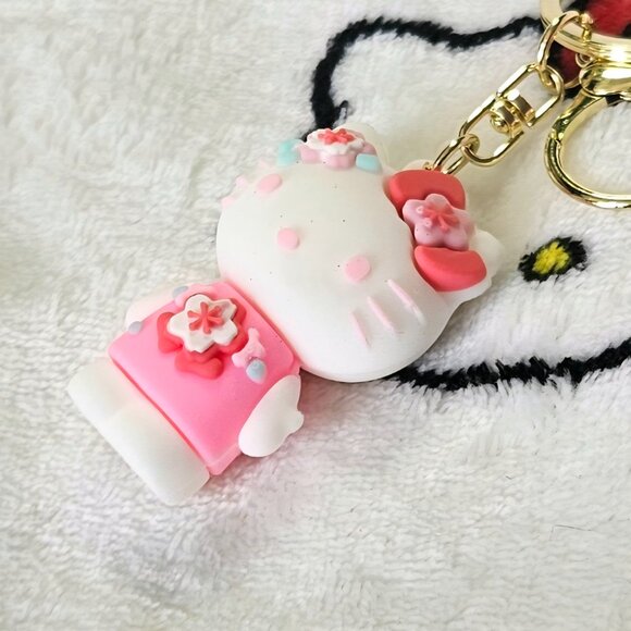 New Hello Kitty Cherry Blossom Keychain/Charm - Picture 4 of 5